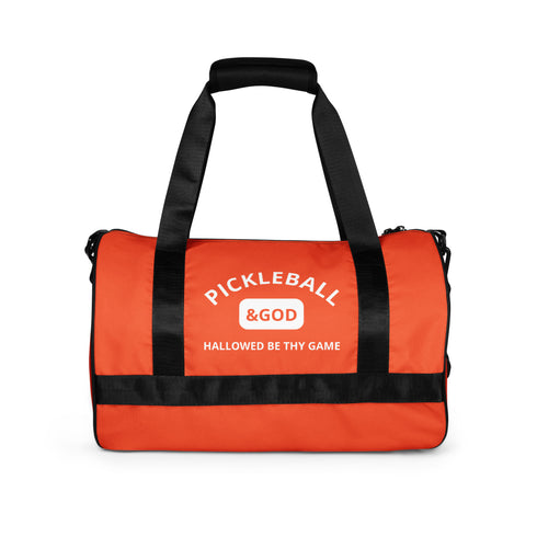Pickleball &GOD Orange Gym Bag